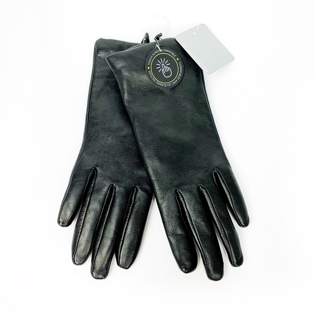 Nordstrom Classic Black Leather Gloves